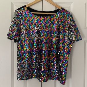 New York and Company sequin festive top